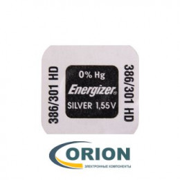 Батарейка 386/301 (SR43SW) 1.55V Energizer 4.2х11.6мм (G12)