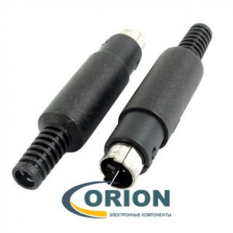 Штекер mini DIN 3pin пластик на кабель