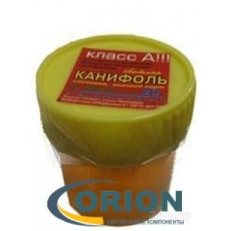 Канифоль сосновая марки "А" высшего сорта светлая 20гр банка Connector