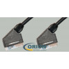 Шнур SCART штекер - SCART штекер 21PIN OD9,0мм 1.5м Premier (пластик-никель)