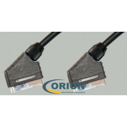 Шнур SCART штекер - SCART штекер 21PIN OD9,0мм 1.5м Premier (пластик-никель)