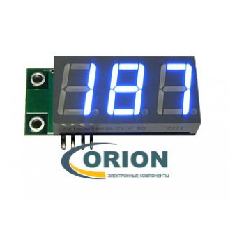 Цифровой амперметр постоянного тока 0...200А ультра яркий голубой [SAH0012UB-200]