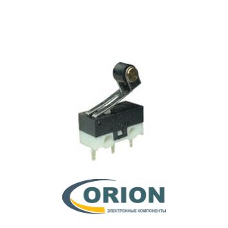 Микропереключатель DM1-13P-40 ON-(ON) 125V 1A рычажного типа с роликом