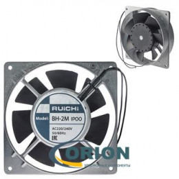 Вентилятор 130x130x40mm AC 220V (скольжения) RUICHI ВН-2 (аналог) с гибким отводом 270мм 2 pin