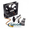 Вентилятор  92х92х25mm DC 12V 0.14A (гидродинамический) GEMBIRD S9225H-3P4M с гибким отводом 400мм 3 pin/4 pin
