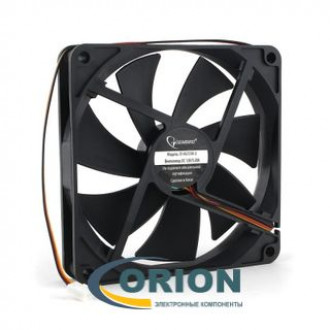 Вентилятор 140х140x25mm DC 12V 0.20A (скольжения) GEMBIRD D14025SM-3 с гибким отводом 400мм 3 pin