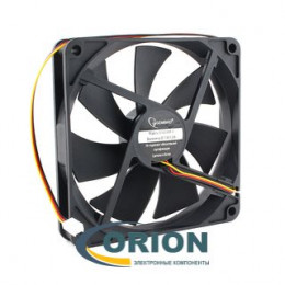 Вентилятор 140х140х25mm DC 12V 0.20A (гидродинамический) GEMBIRD D14025HM-3 с гибким отводом 300мм 3 pin