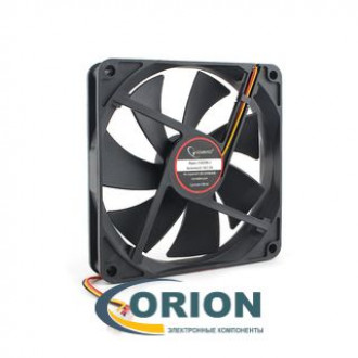 Вентилятор 140х140x25mm DC 12V 0.19A (качения) GEMBIRD D14025BM-3 с гибким отводом 300мм 3 pin