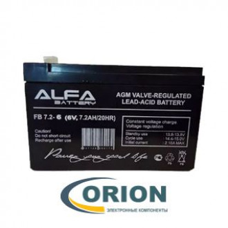 Аккумулятор  6V  7.2Ah FB7.2-6 ALPHA BATTERY