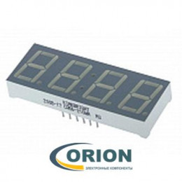 Индикатор цифровой 0.4" (10.2мм) четырехразрядный часы E1-4039CHG1 (Green) ОК = ULD-3461AG