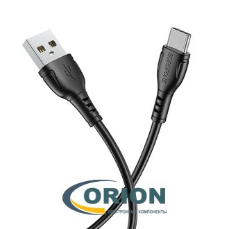 Шнур USB A штекер - USB Type-C штекер 1.0м 3А BOROFONE BX51 чёрный