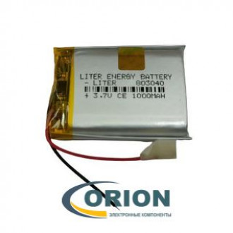 Аккумулятор LP803040 3.7V 1000mAh схема защиты гибкие выводы