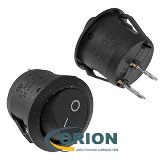 Переключатель, выключатель KCD1-101-5-C3-B/2P ON-OFF 250V 6A 2 pin (черный)