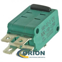 Микропереключатель MSW-08 ON-(ON) 250V 16(5)A кнопочный (контакты 6.3мм)
