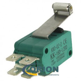 Микропереключатель MSW-07 ON-(ON) 6P - 2x3 250V 16(5)A рычажного типа с роликом (контакты 6.3мм)