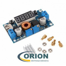 Регулируемый импульсный понижающий стабилизатор напряжения 1.25-36V 5А на XL4015 с регулировкой тока