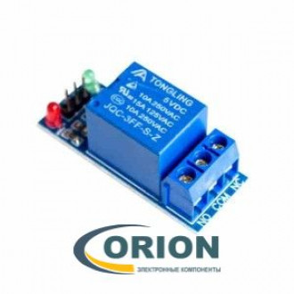 Модуль реле 1 канал  5В (коммутация 250В 10А)