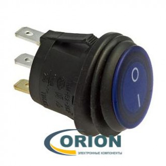 Переключатель, выключатель SB040-12V BLUE IP65  ON-OFF ф20.2mm 12V 12A (синий)