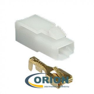 DJ7011-6.3-21 1 pin розетка (РП-м 1.5-(6.3) + колодка)