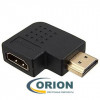 Переходник HDMI гнездо - HDMI штекер угловой плоский