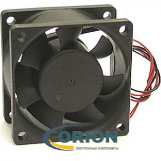 Вентилятор  60х60х25mm DC 12V 0.14A (скольжения) TIDAR RQD6025MS с гибким отводом 250мм 2 pin