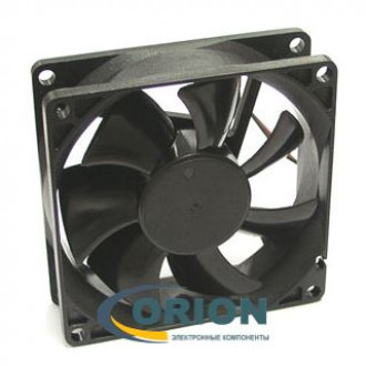 Вентилятор  80х80х25mm DC 12V 0.14A (скольжения) TIDAR RQD8025MS с гибким отводом 250мм 2 pin