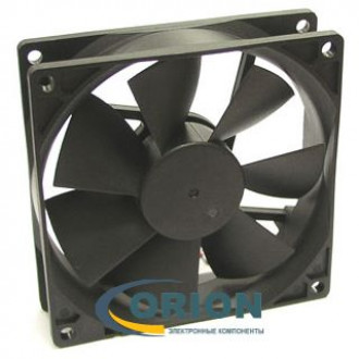 Вентилятор  92х92х25mm DC 24V 0.12A (скольжения) TIDAR RQD9225MS с гибким отводом 250мм 2 pin
