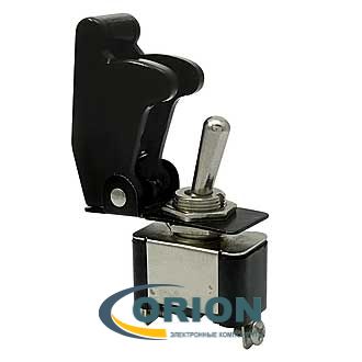 Тумблер KN3(A)-01 ON-OFF 250V 6A с черным колпачком SAC-01
