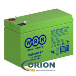 Аккумулятор 12V 9Ah HR1234W F2 WBR