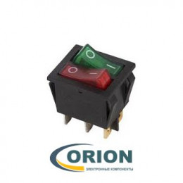 Переключатель, выключатель RWB-510 = SC-797 2-ON-OFF 250V 16A 6 pin (красно-зеленый)