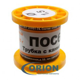 Припой на катушке  50гр ПОС-61 Тр 1.5мм ПМП с канифолью