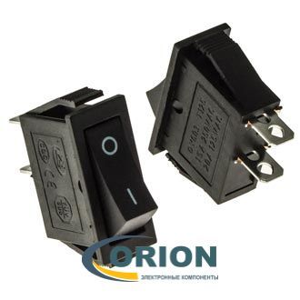 Переключатель, выключатель KCD3-101-C3-B/2P ON-OFF 250V 15A 2 pin (черный)