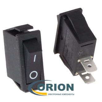 Переключатель, выключатель RS-101-1C ON-OFF 250V 16A 2 pin (черный)
