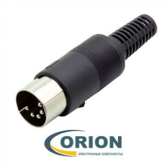 Штекер DIN 5pin (СШ-5) пластик на кабель