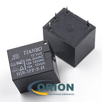 Реле HJR-3FF-S-H 12VDC 10A 1C TIANBO