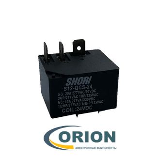 Реле S12-QCS-24 24VDC 20A 1C SHORI