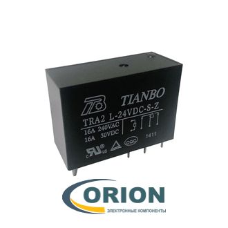 Реле TRA2 L-24VDC-S-Z 24VDC 16A 1C TIANBO