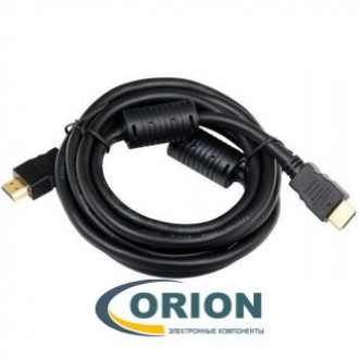 Шнур HDMI штекер - HDMI штекер  3.0м (v1.4+3D) ферритовые кольца TV-COM CG511D
