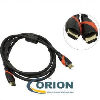 Шнур HDMI штекер - HDMI штекер  1.8м (v2.0+3D) ферритовые кольца VCOM CG525D-R-1.8