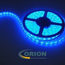Светодиодная лента герметичная 3528 синяя, шир. 8мм, отрезок 5см (3 LED) 12в 1 метр