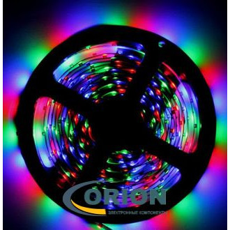 Светодиодная лента герметичная 5050 RGB, шир. 8мм, отрезок 10см (3 LED) 12в 1 метр