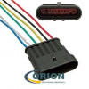 DJ7061-1.5-11 влагозащищенный с проводами 18AWG 90мм 6 pin вилка