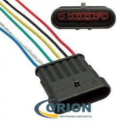 DJ7061-1.5-11 влагозащищенный с проводами 18AWG 90мм 6 pin вилка