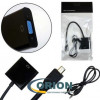 Переходник Видеоконвертер вход Micro HDMI - выход VGA + Audio L/R черный (с аудиокабелем)