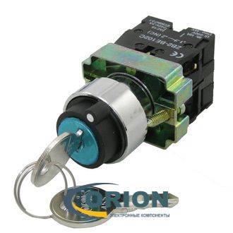 Ключ-выключатель 3SA8-BG03 с фиксацией, 2NO на 3 положения, с возвратом 240V 3A