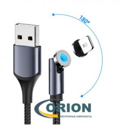 Шнур Lightning для iPhone 1.0м текстиль магнитный MR-540i