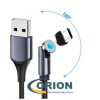 Шнур USB A штекер - USB micro-B(5P) штекер 1.0м (v2.0) текстиль магнитный MR-540m