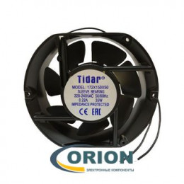 Вентилятор 172x150x50mm AC 220V 0.22A (скольжения) TIDAR RQA172x150x50HSL с гибким отводом 300мм 2 pin
