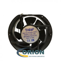 Вентилятор 172x150x50mm AC 220V 0.22A (качения) TIDAR RQA17250HBL с гибким отводом 300мм 2 pin