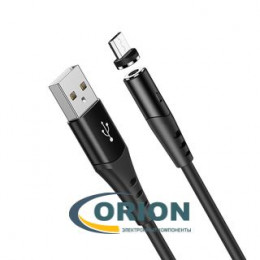 Шнур USB A штекер - USB micro-B(5P) штекер 1.0м (v2.0) резина магнитный HOCO X60 Honorific
